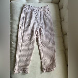 Topshop gingham pants in blush